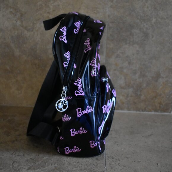 LIMITED EDITION Barbie X Miniso LOGO PRINT Backpack Black Pink Women's Bag - Picture 8 of 16
